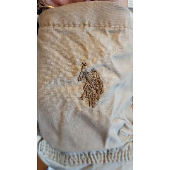 U.S. Polo Assn. Men's Cargo Shorts Size 38 Tan Flat Front Khaki Tan - Picture 6 of 13